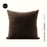  Brown leather X cushion 45x45cm 