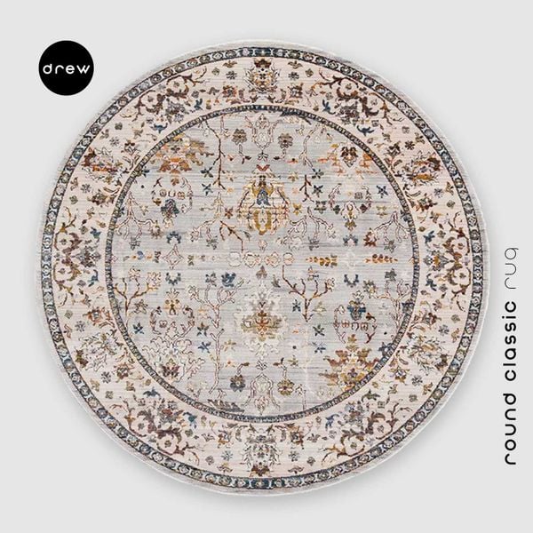  Round Classic Rug TFN-01 - Made in Turkey 