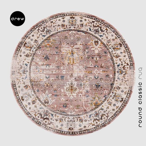  Round Classic Rug TFN-03 - Made in Turkey 