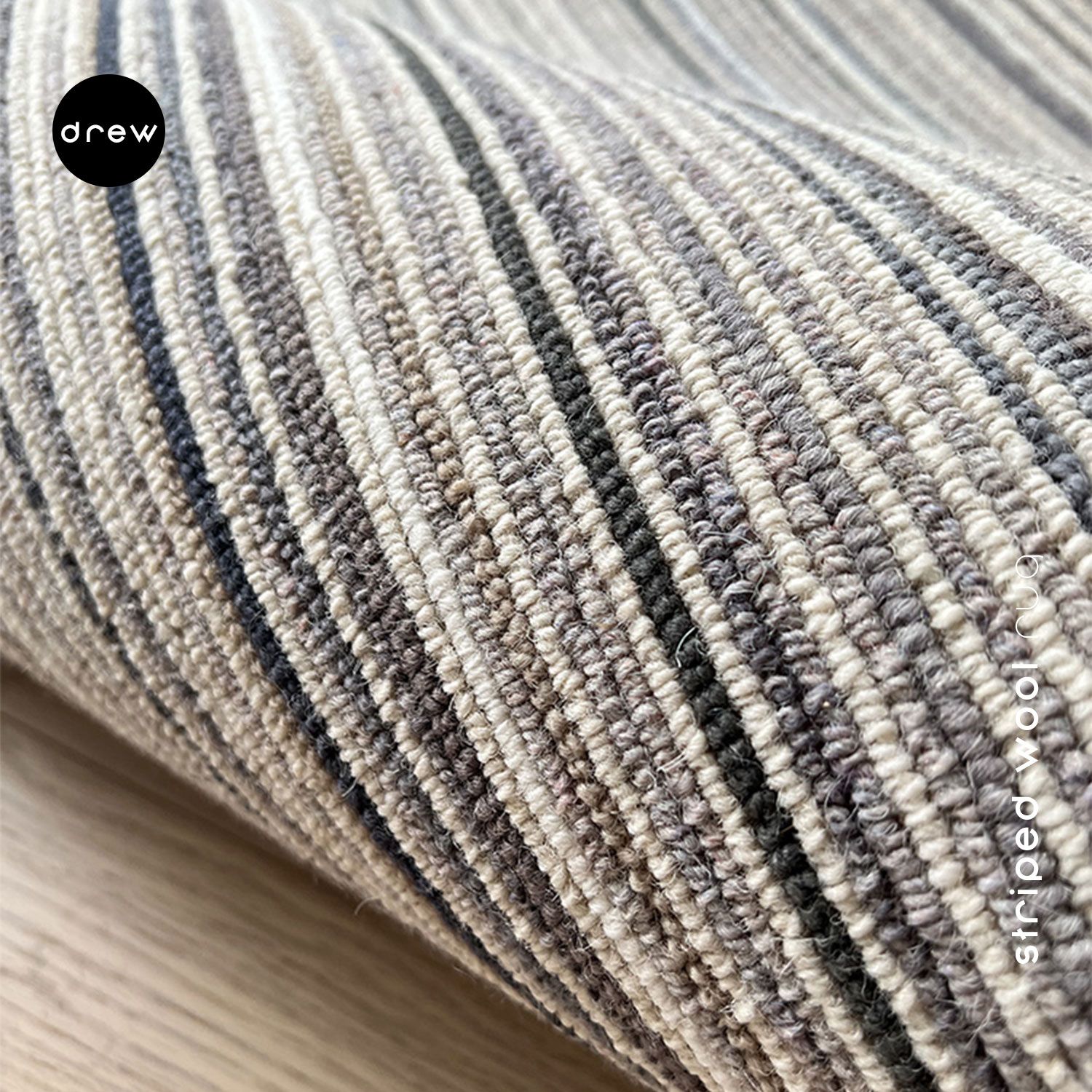  Striped Wool Rug 