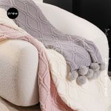  Chenille knitted wool throw 1.3x1.6m 
