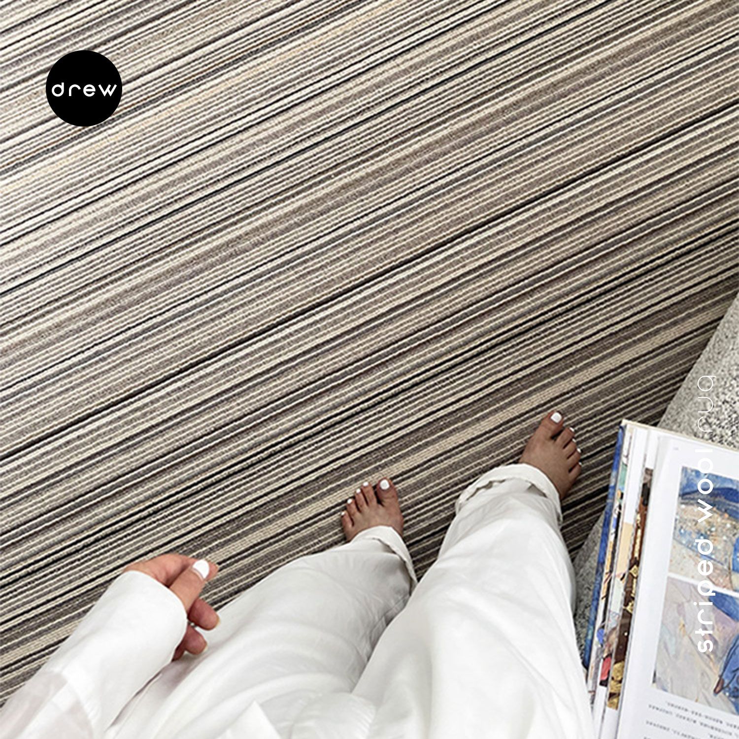  Striped Wool Rug 