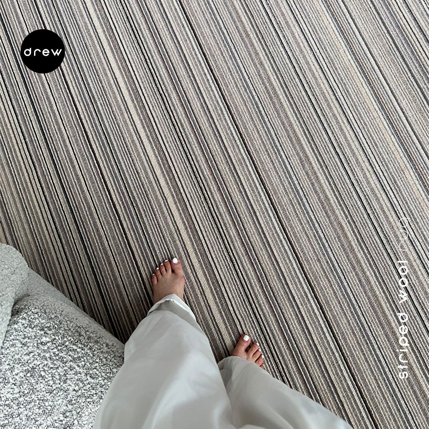  Striped Wool Rug 
