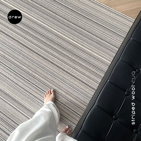  Striped Wool Rug 