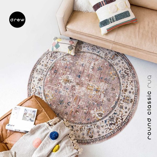  Round Classic Rug TFN-03 - Made in Turkey 