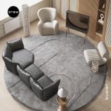  Buster Rug - Grey - Round 
