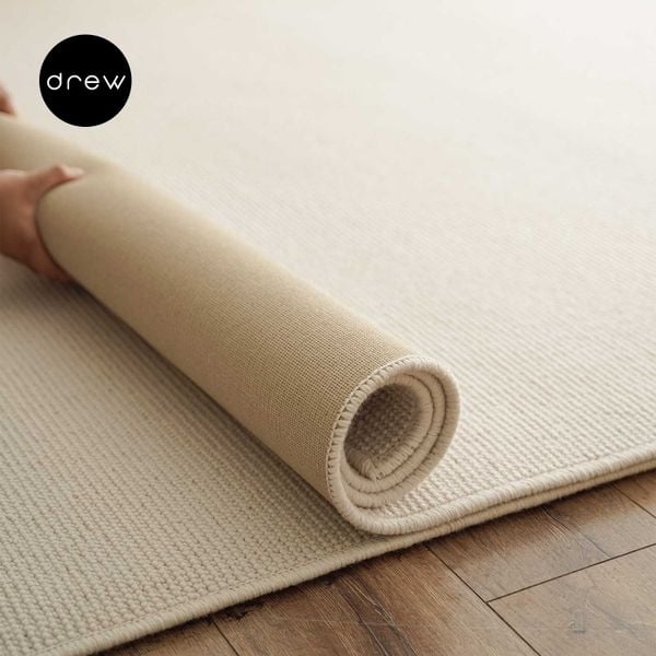  Creamy Beige Wool Rug 