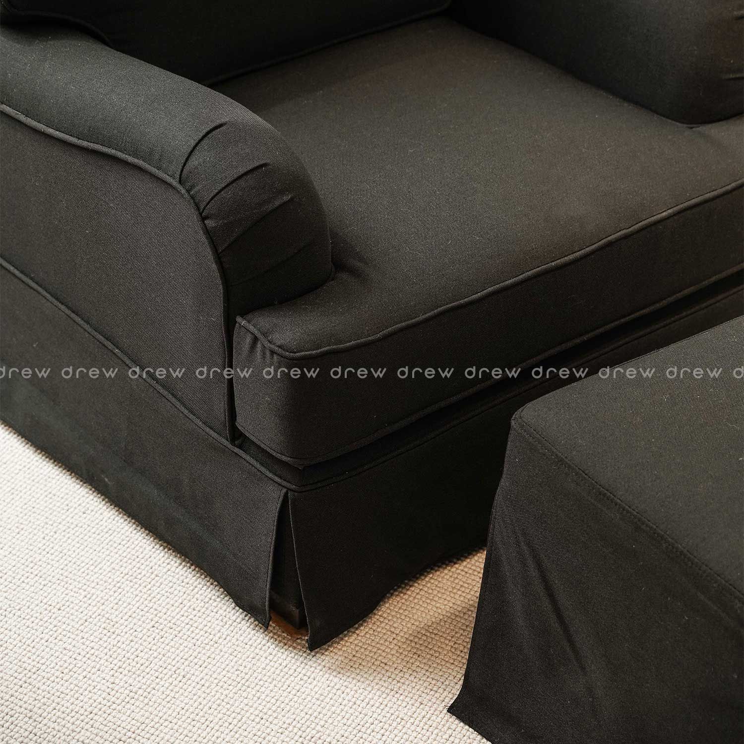  Black armchair - Drew & The 70s Collection 