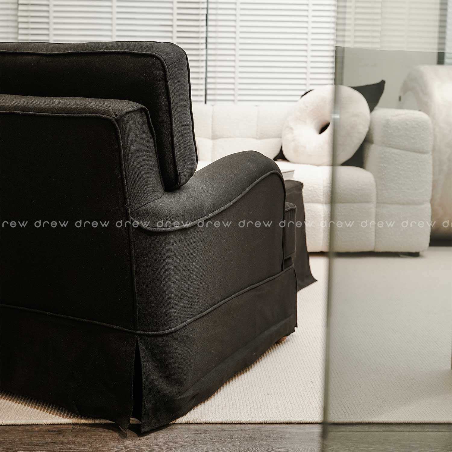  Black armchair - Drew & The 70s Collection 