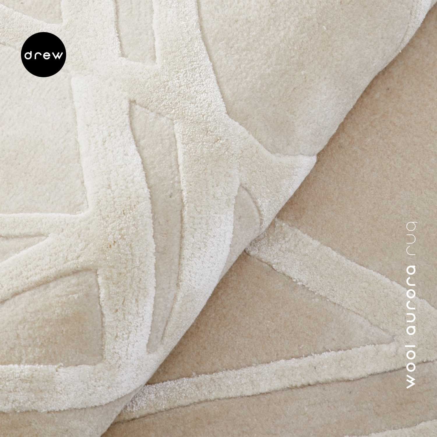  Wool Aurora Rug - Light Grey 