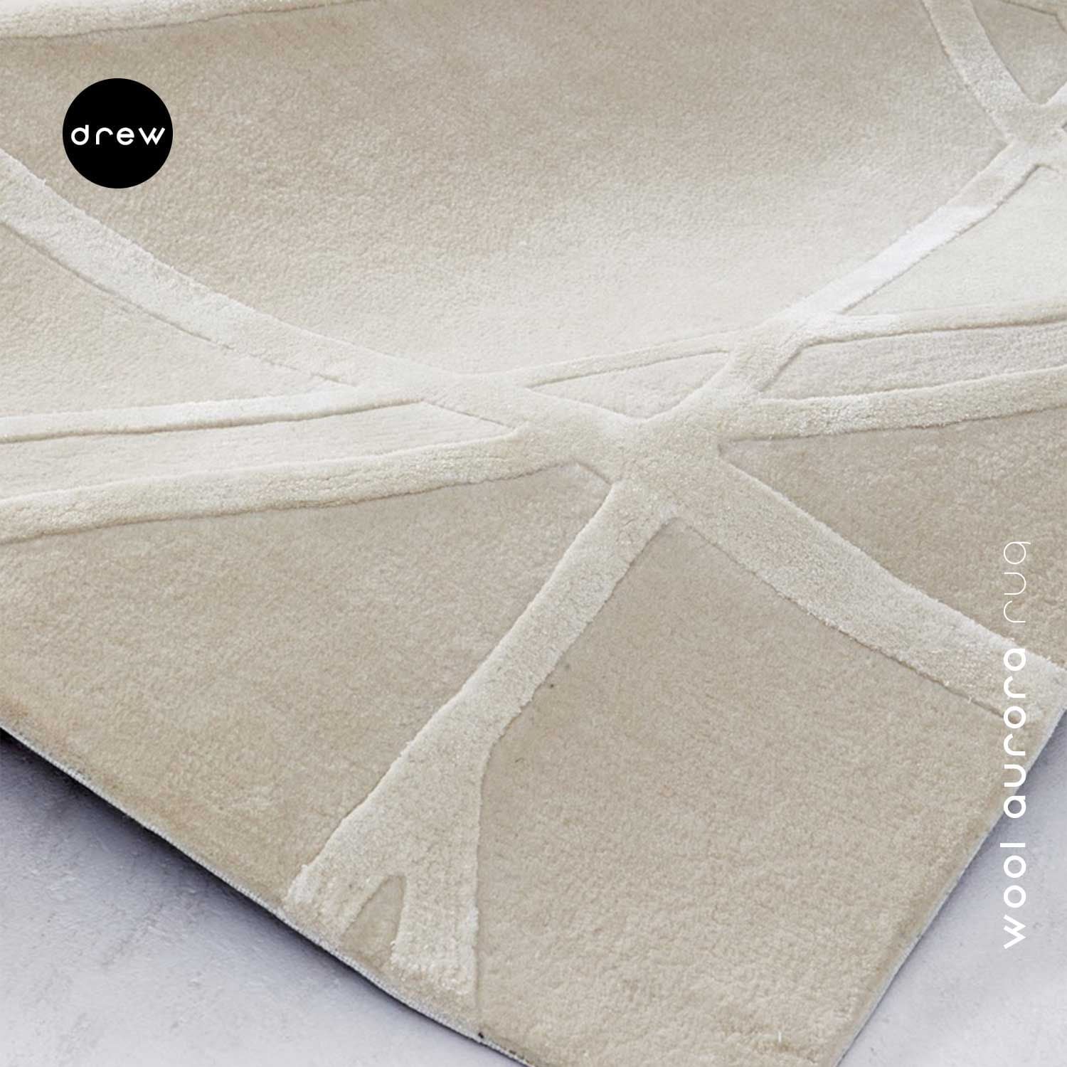  Wool Aurora Rug - Light Grey 