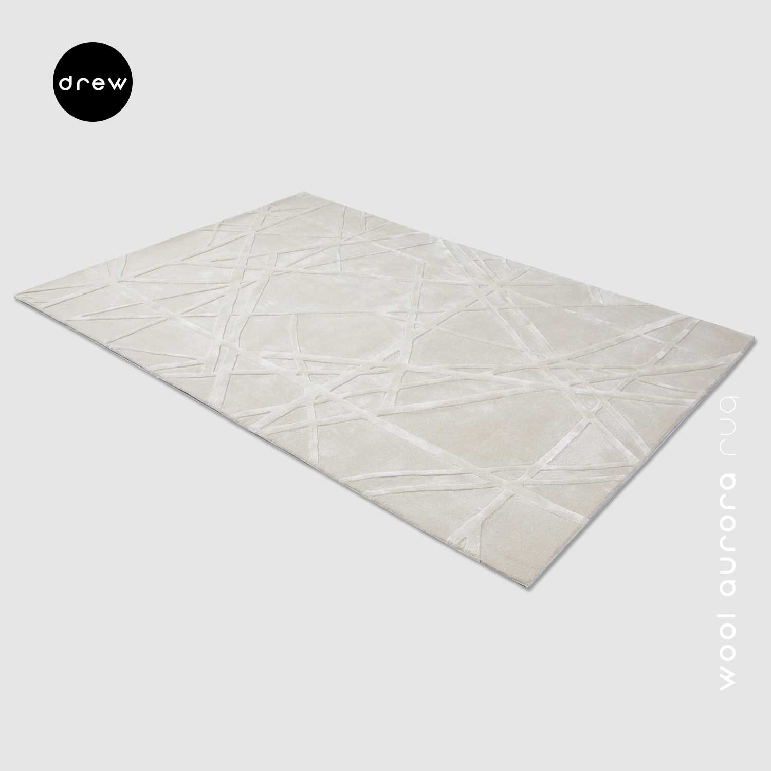  Wool Aurora Rug - Light Grey 