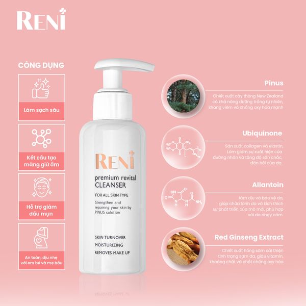  Combo Sữa Rửa Mặt + Mặt Nạ Reni 