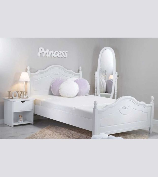 Noya Bed Combine MDF Side Bed With A Flower 46