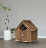 Nhà gỗ cho chó mèo PP50 Có cửa