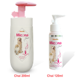Sữa tắm trị nấm, ghẻ, viêm da dưỡng lông khử mùi cho chó mèo Micona Shampoo 200ml