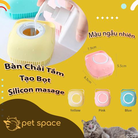Bàn Chải Tắm Tạo Bọt Silicon Massage
