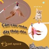 Đồ chơi cần câu mèo dây théo dẻo