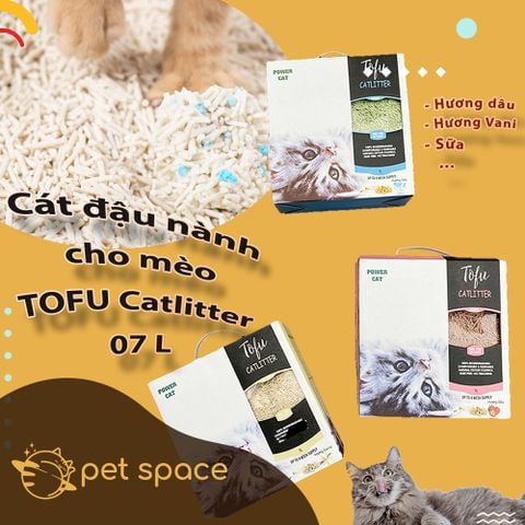 Cát đậu nành, cát đậu phụ, POWERCAT TOFU CATLITTER 07L