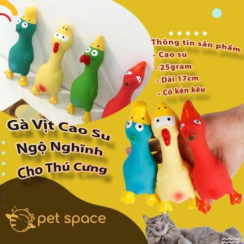 Gà Vịt Cao Su Ngộ Nghĩnh Cho Thú Cưng - Màu ngẫu nhiên
