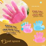 Găng tay SIlicon tắm chải lông rụng chó mèo