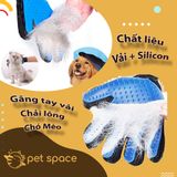 Găng tay chải lông cho chó mèo
