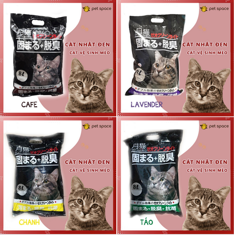 Cát Nhật đen cho mèo, Cát vệ sinh cho mèo khử mùi, vón cục, thấm hút Petspace
