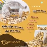 Thịt hộp sấy khô dành cho chó mèo 650g ( có kèm hộp nhựa)