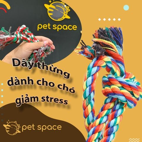 Dây thừng đồ chơi giúp giảm stress cho thú cưng và chó mèo