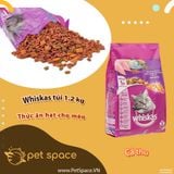 Thức ăn hạt túi Whiskas  Adult and Junior  3 vị cá ngừ/ cá thu/ cá biển.