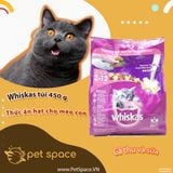 Thức ăn hạt túi Whiskas  Adult and Junior  3 vị cá ngừ/ cá thu/ cá biển.