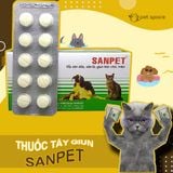 Thuốc tẩy giun cho chó mèo SanPet ( 1 viên lẻ)