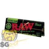  RAW Black 1 1/4 Size Hemp Rolling Papers 