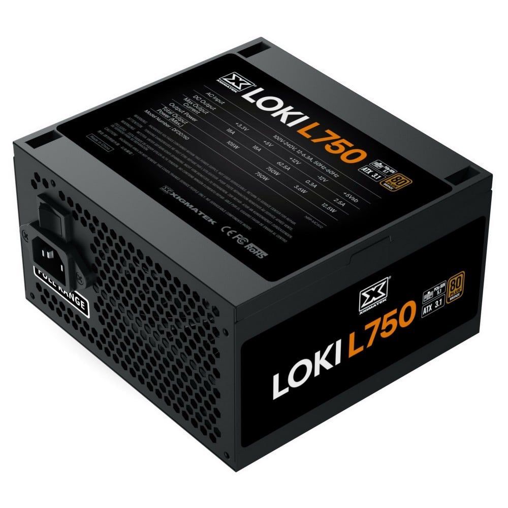 Nguồn 750W XIGMATEK LOKI L750 PCIe Gen 5.1 - ATX 3.1 - 80 Plus Bronze