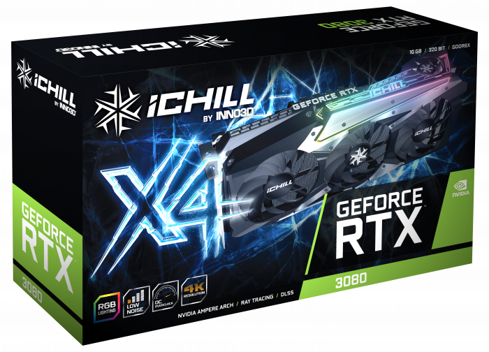 CARD MÀN HÌNH Inno3D RTX 3090 ICHILL X4 (24GB GDDR6X, 384-bit, HDMI+DP, 2x8-pin)