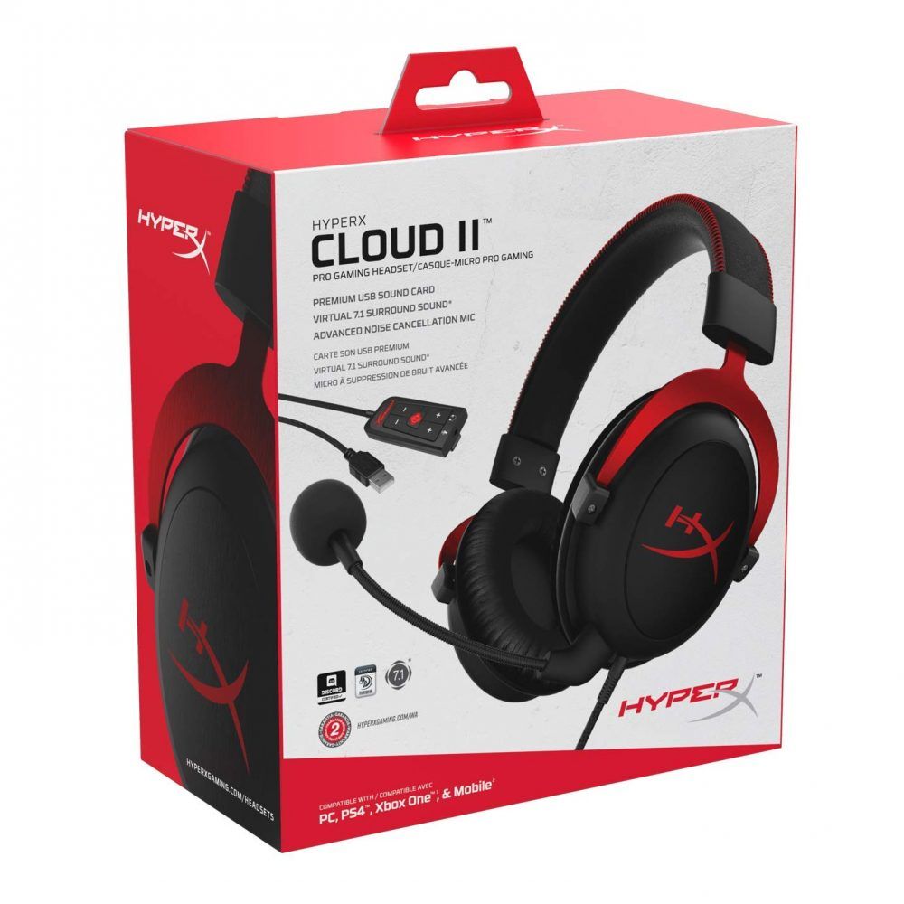 Tai nghe Gaming HYPERX CLOUD II RED 7.1