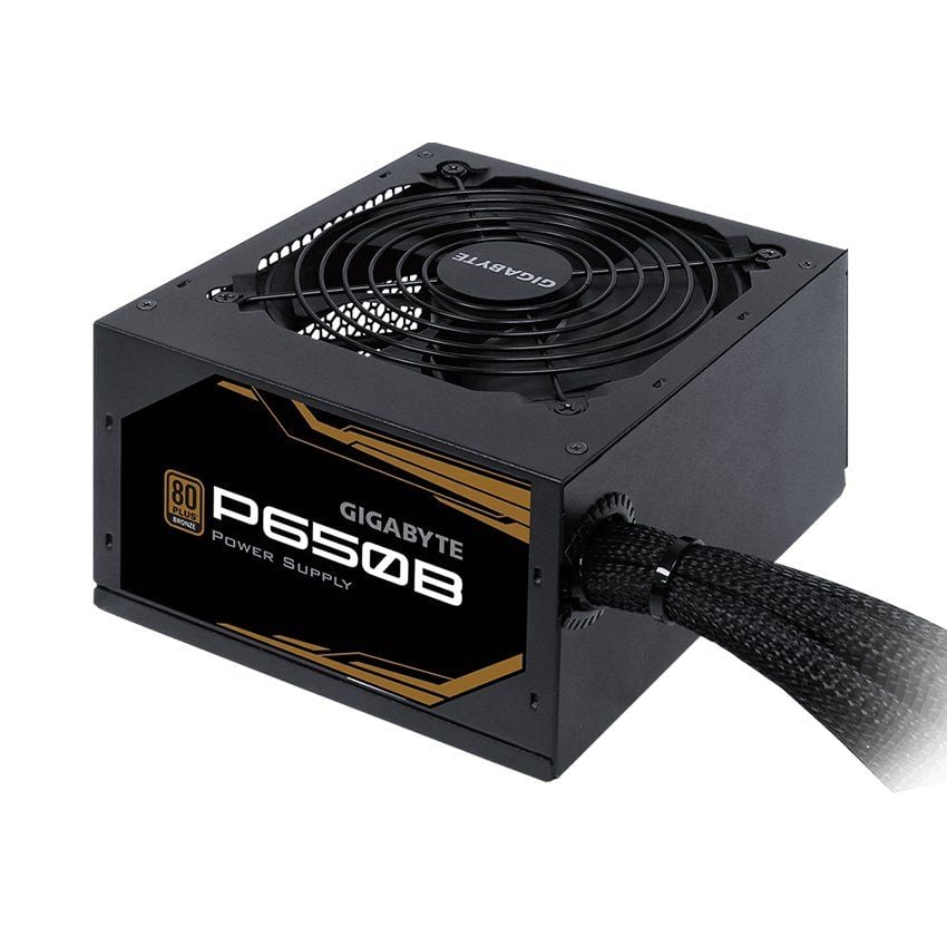 Nguồn máy tính GIGABYTE GAGP-P650B 650W Active PFC (80 Plus BRONZE/MÀU ĐEN)