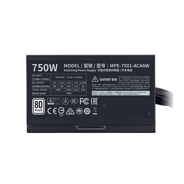 Nguồn Máy Tính PSU Cooler Master MWE 750 WHITE 230V 750W 80 PLUS WHITE