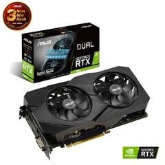 VGA ASUS DUAL RTX 2060-6G EVO (6GB GDDR6, 192-BIT, DVI+HDMI+DP, 1X8-PIN)