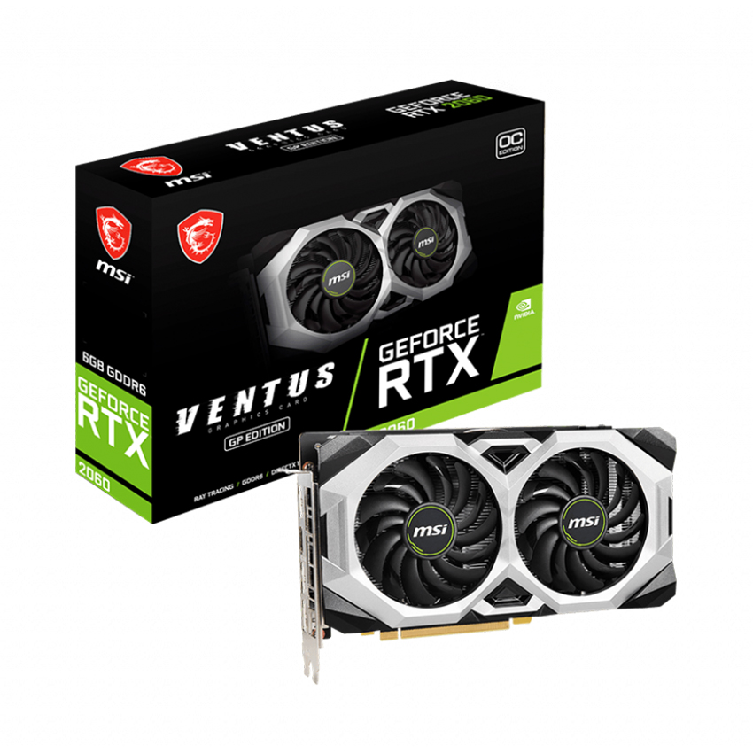 CARD MÀN HÌNH MSI GeForce RTX 2060 VENTUS GP OC 6GB GDDR6