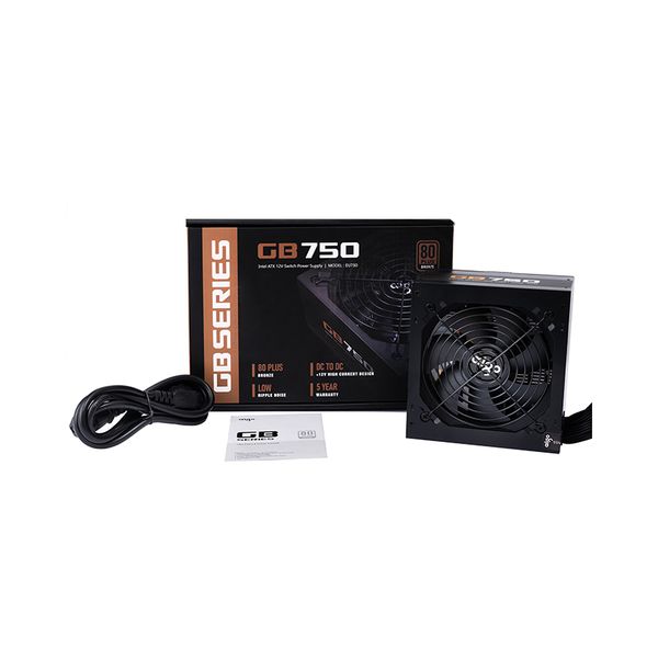 NGUỒN AIGO GB750 - 750W (80 PLUS BRONZE/MÀU ĐEN)