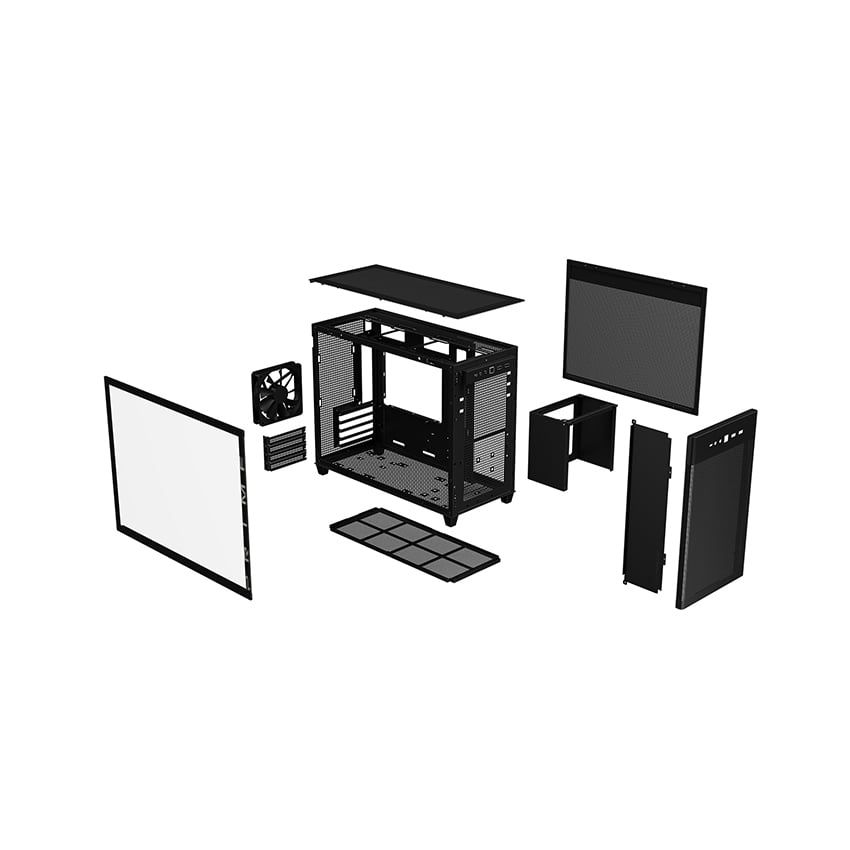 CASE ASUS PRIME AP201TG BLACK - SẴN 1 FAN ( SMALL TOWER )