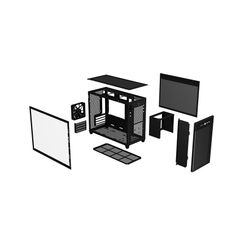 CASE ASUS PRIME AP201TG BLACK - SẴN 1 FAN ( SMALL TOWER )