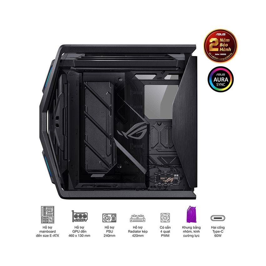 Case ASUS ROG Hyperion GR701 ( Full Tower/ Màu Đen)