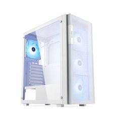 CASE SEGOTEP AXE5 ATX WHITE - Tặng 4 Fan RGB