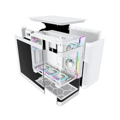Case Montech King 95 Pro - Trắng | Sẵn 6 fan ARGB