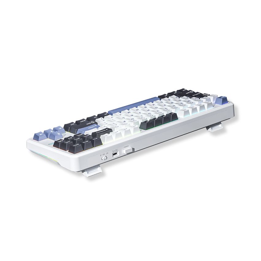 BÀN PHÍM CƠ GAMING 3 MODE AULA F87 (Phiên bản Xám + Trắng + Xám đậm/ Grey wood switch)