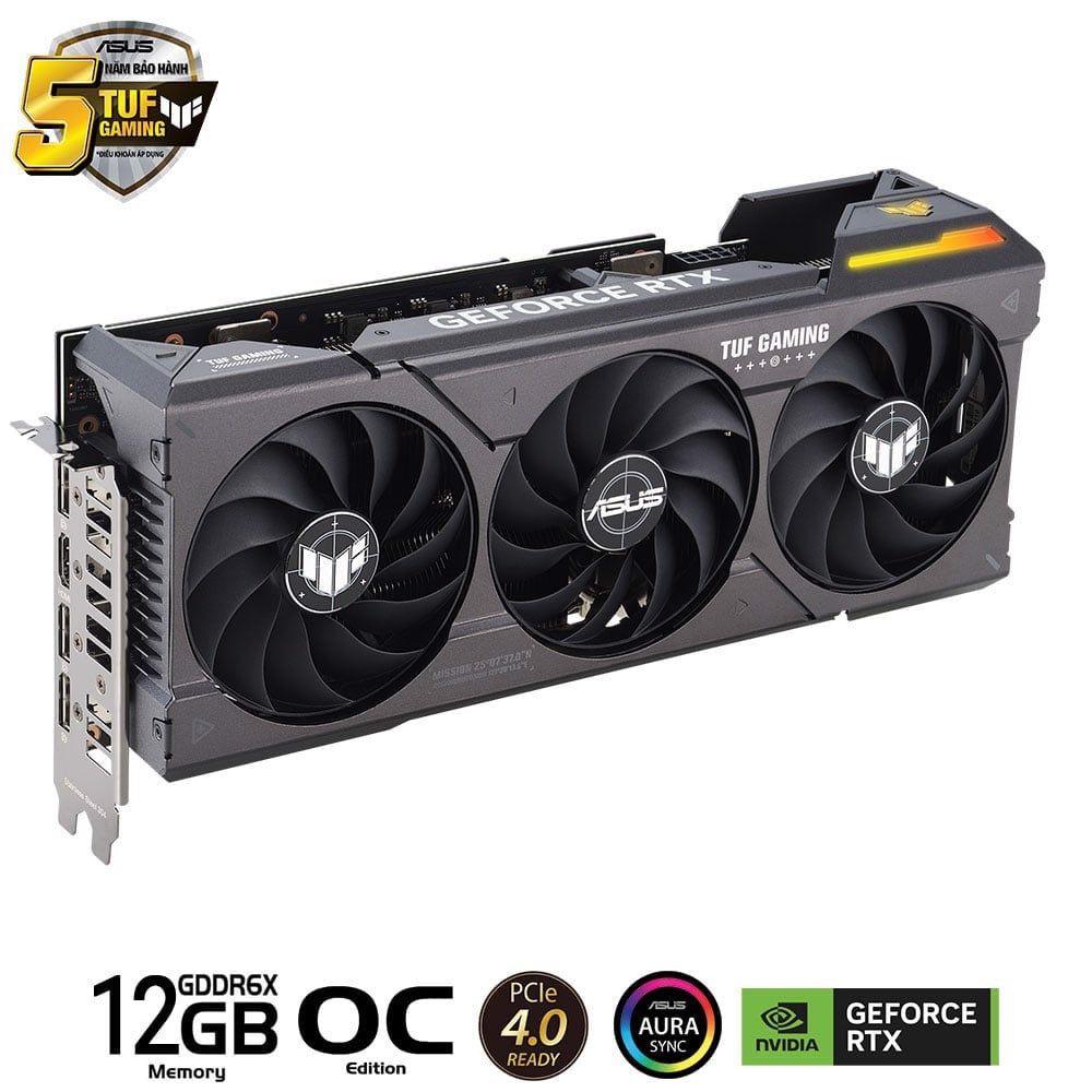 Card màn hình ASUS TUF Gaming GeForce RTX 4070 OC Edition 12GB (TUF-RTX4070-O12G-GAMING)