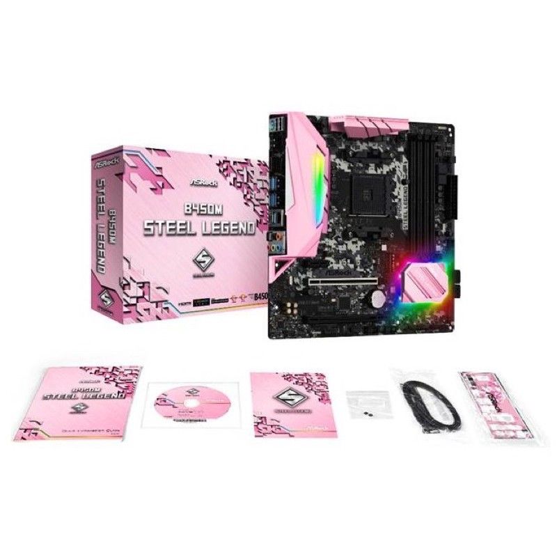 MAIN ASROCK B450M STEEL LEGEND (PINK EDITION)