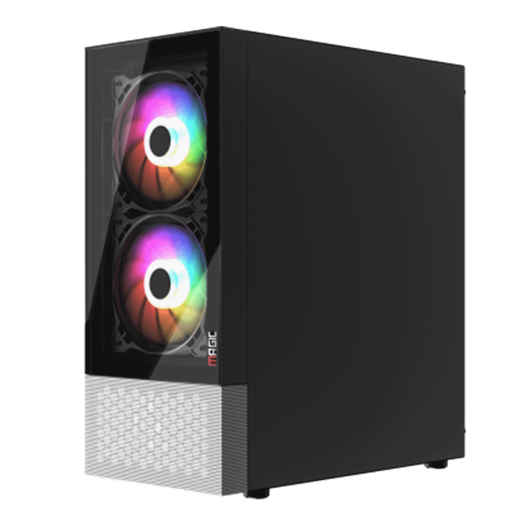 Case Magic GM-04 AIR BLACK AND WHITE GLASS 3F ATX